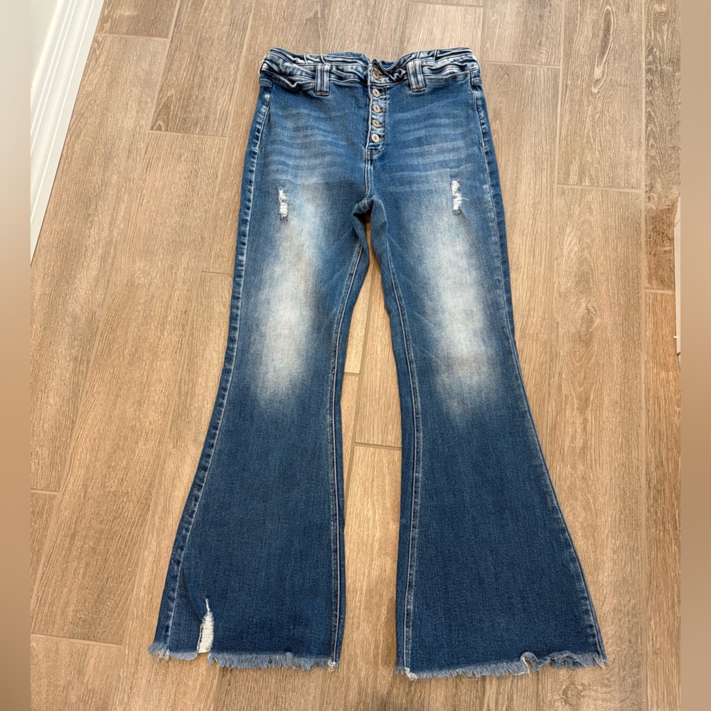 Women's Blue Flared Jeans